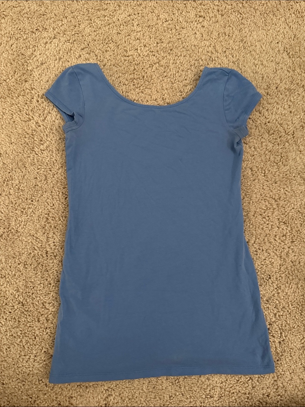 Blue Scoop Neck Women's Tee